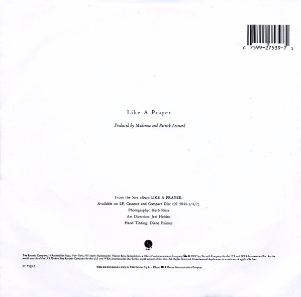 Madonna - Like A Prayer | Sire (92 7539-7) - 2