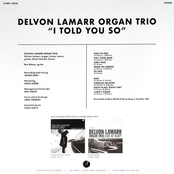 Delvon Lamarr Organ Trio - I Told You So | Colemine Records (CLMN-12028) - 3 Delvon Lamarr Organ Trio - I Told You So | Colemine Records (CLMN-12028) - 3