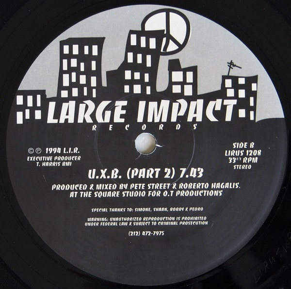 UXB - Part 1 / Part 2 | Large Impact Records (LIRUS 1208) - 2