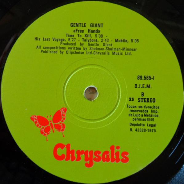Gentle Giant - Free Hand | Chrysalis (89.565-I) - 4