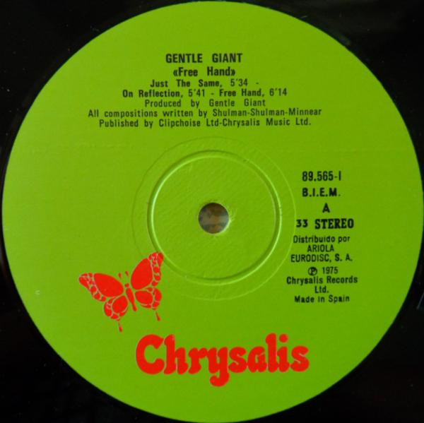 Gentle Giant - Free Hand | Chrysalis (89.565-I) - 3