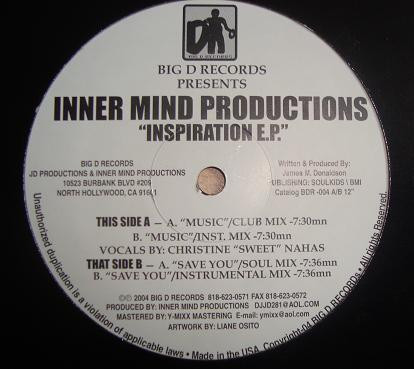 Inner Mind Productions - Inspiration E.P. | Big D Records (BDR-004)