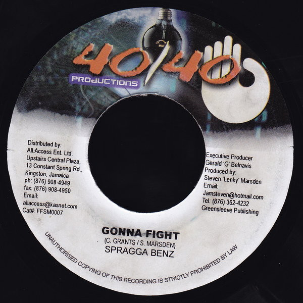 Spragga Benz - Gonna Fight | 40/40 Productions (FFSM0007) - main