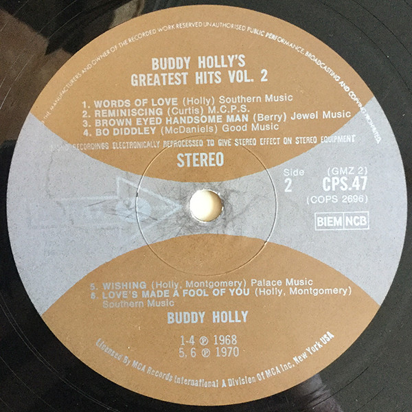 Buddy Holly - Buddy Holly's Greatest Hits Volume Two | Coral (CPS 47) - 4