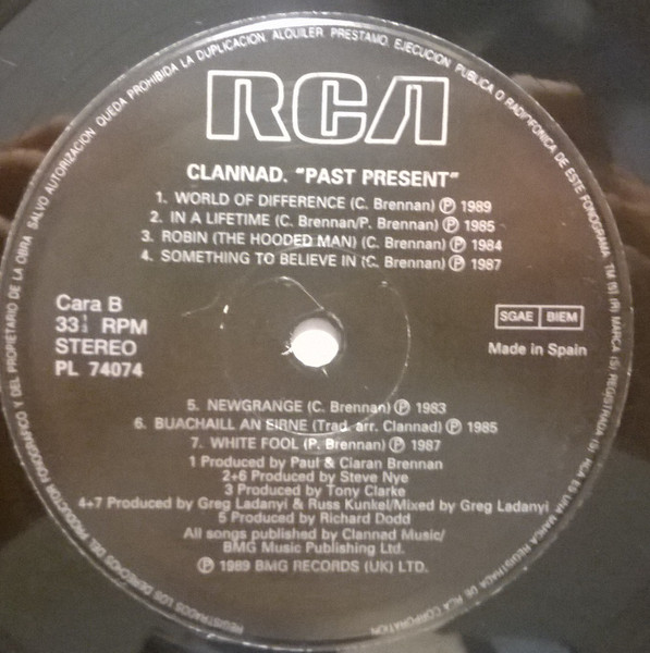 Clannad - Pastpresent | RCA (PL 74074) - 3