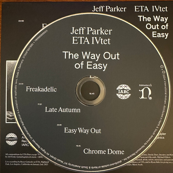 Jeff Parker ETA IVtet - The Way Out Of Easy | International Anthem Recording Company (IARC0089) - 2 Jeff Parker ETA IVtet - The Way Out Of Easy | International Anthem Recording Company (IARC0089) - 2