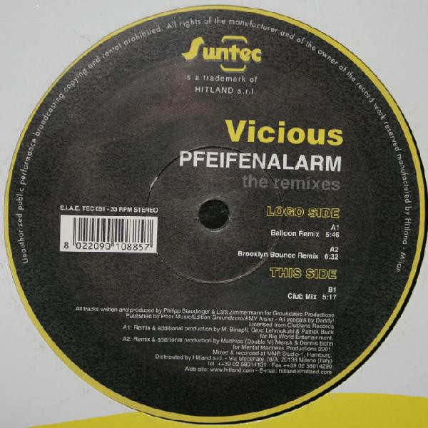 Vicious - Pfeifenalarm The Remixes | Suntec (TEC 051)