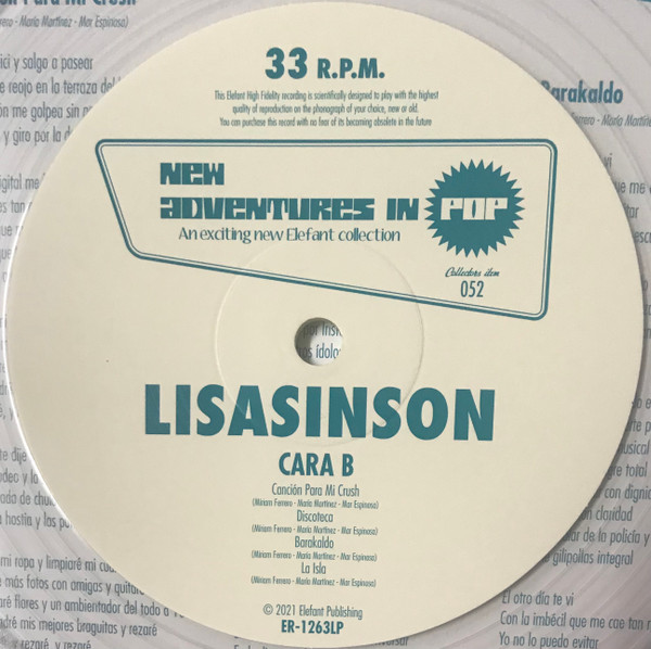 Lisasinson - Perdona Mamá | Elefant Records (ER-1263LP) - 4