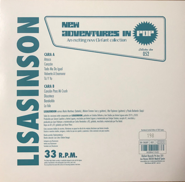 Lisasinson - Perdona Mamá | Elefant Records (ER-1263LP) - 2