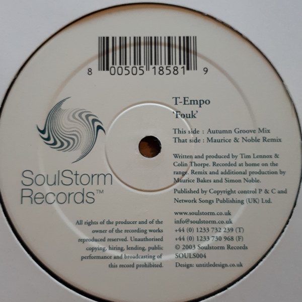 T-Empo - Fouk | Soulstorm Records (SOULS004) T-Empo - Fouk | Soulstorm Records (SOULS004)