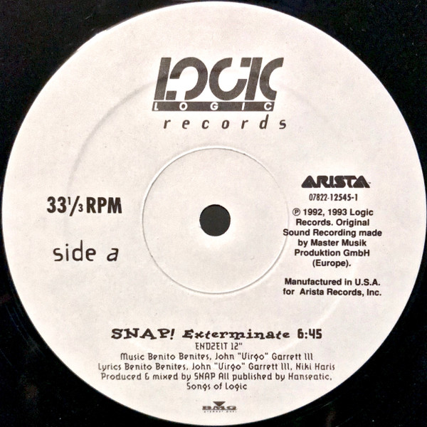 Snap! Featuring Niki Haris - Exterminate! | Logic Records (07822-12545-1)