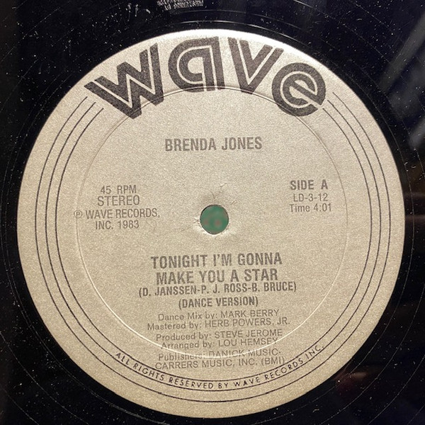 Brenda Jones - Tonight I'm Gonna Make You A Star | Wave (LD-3-12)