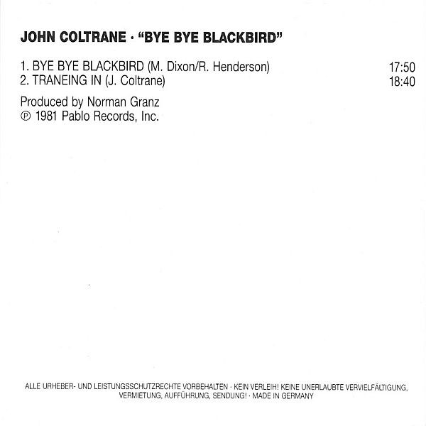 John Coltrane - Bye Bye Blackbird | Original Jazz Classics (OJCCD 681-2) - 2