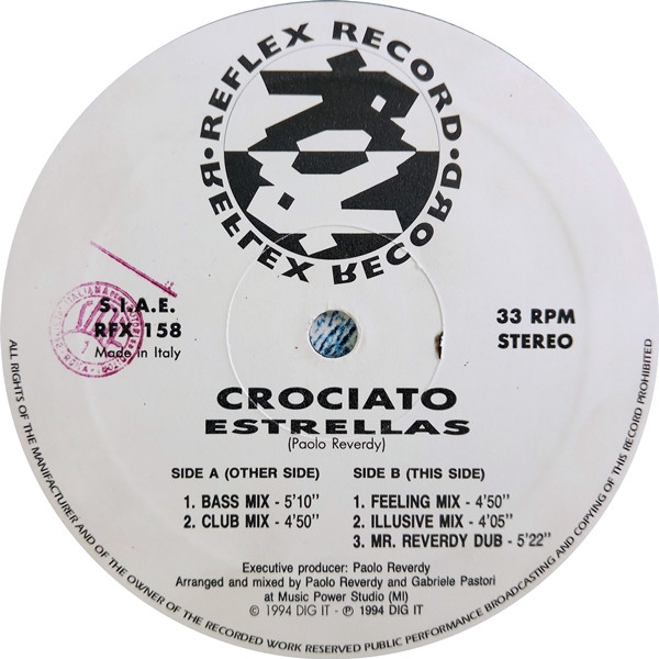 Crociato - Estrellas | Reflex Records (RFX 158) - 3 Crociato - Estrellas | Reflex Records (RFX 158) - 3