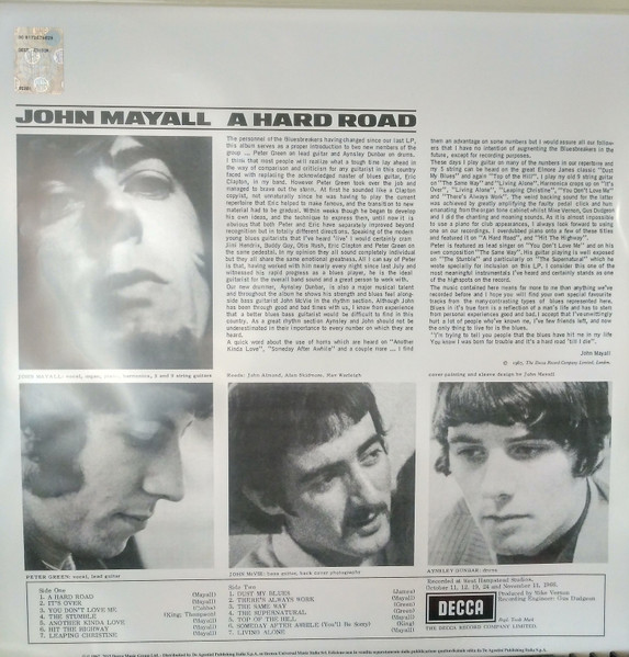 John Mayall & The Bluesbreakers - A Hard Road | Decca (none) - 2 John Mayall & The Bluesbreakers - A Hard Road | Decca (none) - 2