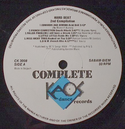 Various - Hard Beat - 2nd Compilation | Complete Kaos (CK 3008) - 3 Various - Hard Beat - 2nd Compilation | Complete Kaos (CK 3008) - 3