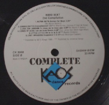 Various - Hard Beat - 2nd Compilation | Complete Kaos (CK 3008) - 4 Various - Hard Beat - 2nd Compilation | Complete Kaos (CK 3008) - 4