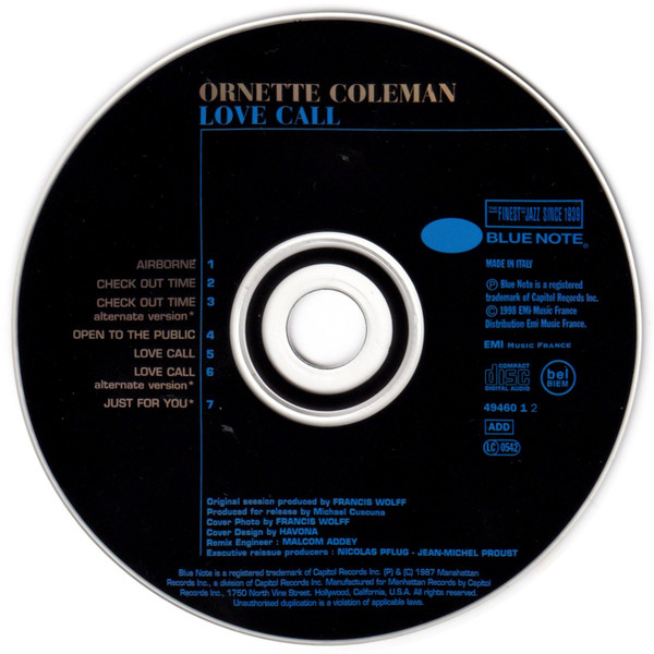 Ornette Coleman - Love Call | Blue Note (0724 3 49460 1 2) - 3