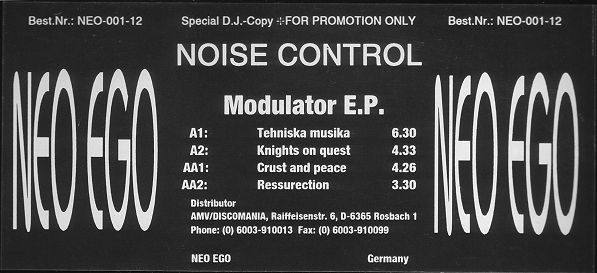 Noise Control - Modulator E.P. | Neo Ego (NEO 001-12) - main