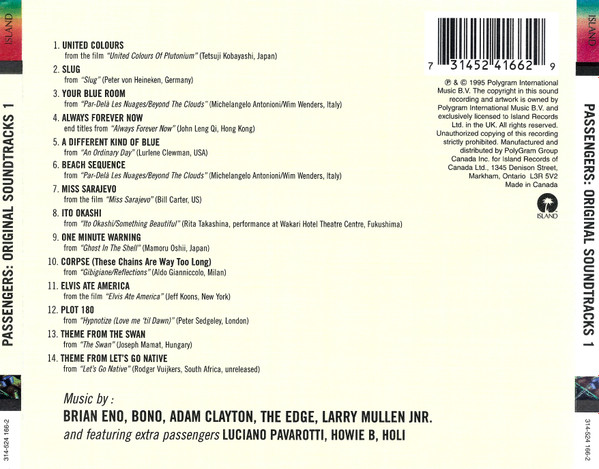 Passengers - Original Soundtracks 1 | Island Records (314-524 166-2) - 2