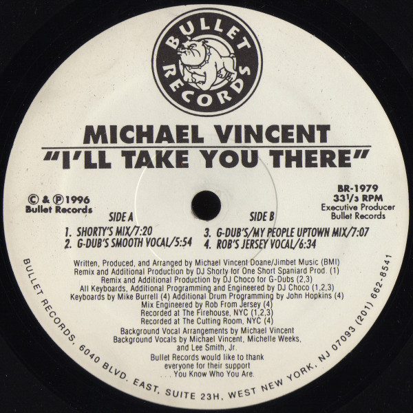 Michael Vincent - I'll Take You There | Bullet Records (BR-1979) Michael Vincent - I'll Take You There | Bullet Records (BR-1979)