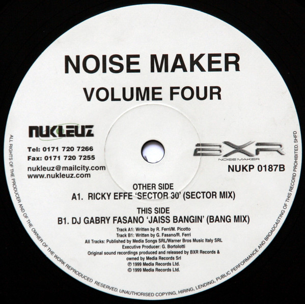 Ricky Effe / Gabry Fasano - Noise Maker Volume Four | Nukleuz (NUK P 0187) - 3 Ricky Effe / Gabry Fasano - Noise Maker Volume Four | Nukleuz (NUK P 0187) - 3
