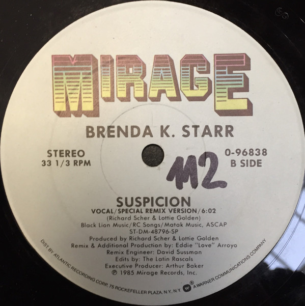 Brenda K. Starr - Suspicion | Mirage (0-96838) - 2