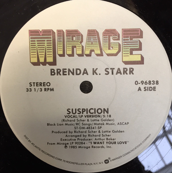 Brenda K. Starr - Suspicion | Mirage (0-96838) - main