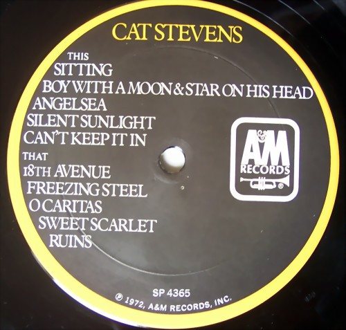 Cat Stevens - Catch Bull At Four | A&M Records (SP 4365) - 2