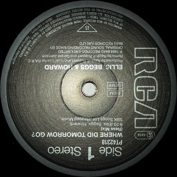 Ellis, Beggs & Howard - Where Did Tomorrow Go? | RCA (PT 42318) - 2