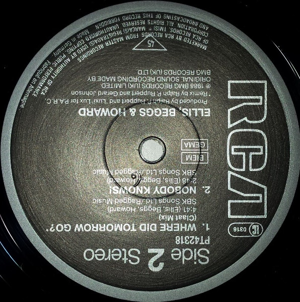 Ellis, Beggs & Howard - Where Did Tomorrow Go? | RCA (PT 42318) - 3