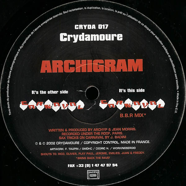 Archigram - Carnaval | Crydamoure (CRYDA 017) - 3