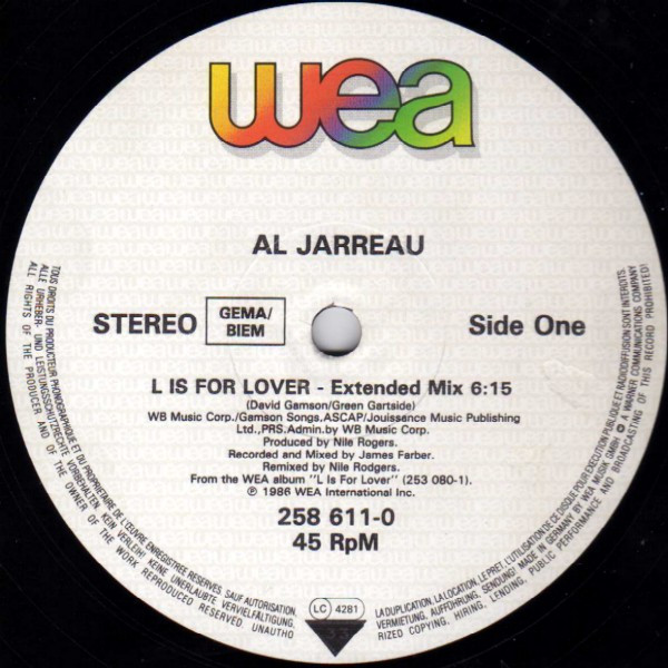 Al Jarreau - L Is For Lover | WEA (258 611-0) - 3 Al Jarreau - L Is For Lover | WEA (258 611-0) - 3