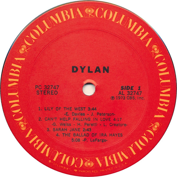 Bob Dylan - Dylan | Columbia (PC 32747) - 3 Bob Dylan - Dylan | Columbia (PC 32747) - 3