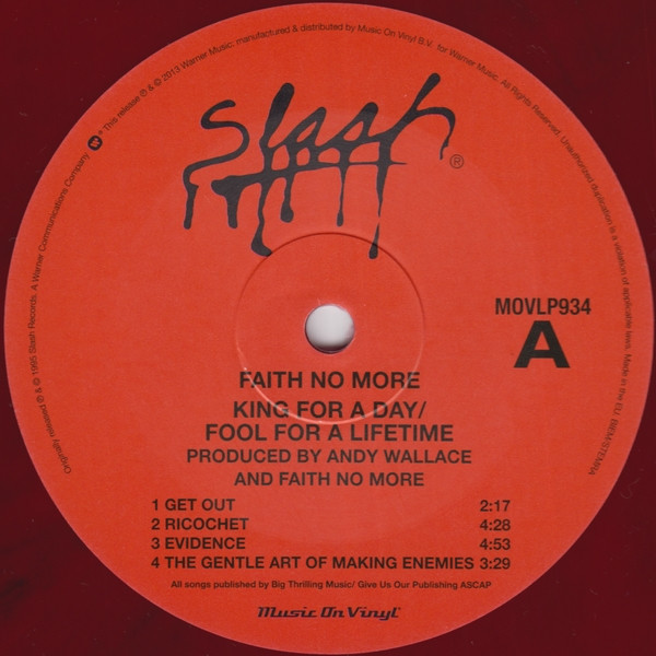 Faith No More - King For A Day Fool For A Lifetime | Slash (MOVLP934) - 3