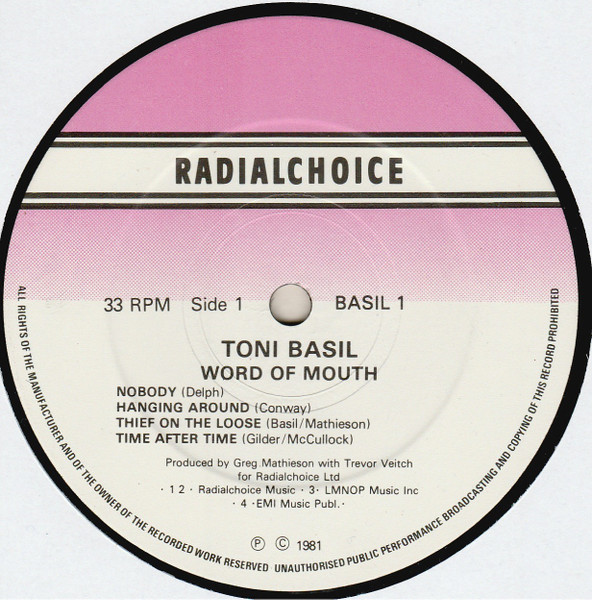 Toni Basil - Word Of Mouth | Radialchoice (BASIL 1) - 4