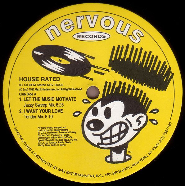 House Rated - Let The Music Motivate | Nervous Records (NRV 20022) - main House Rated - Let The Music Motivate | Nervous Records (NRV 20022) - main