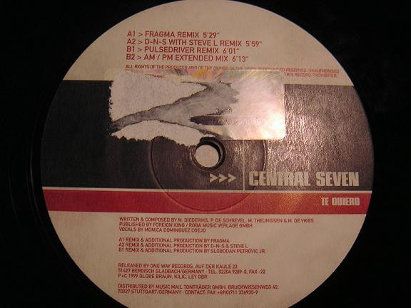 Central Seven - Te Quiero | One Way Records (OW020-2) - 3 Central Seven - Te Quiero | One Way Records (OW020-2) - 3