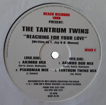 The Tantrum Twins - Reaching For Your Love | Reach Records (REACH 4)