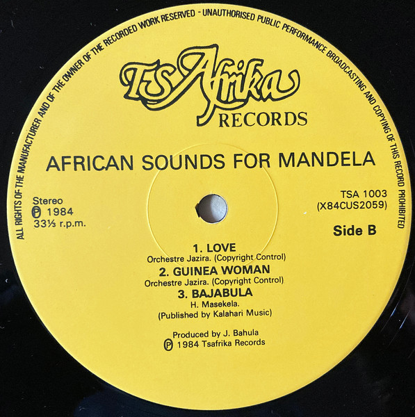 Hugh Masekela / Orchestre Jazira / Julian Bahula - African Sounds For Mandela | Tsafrika Records (TSA 1003) - 4