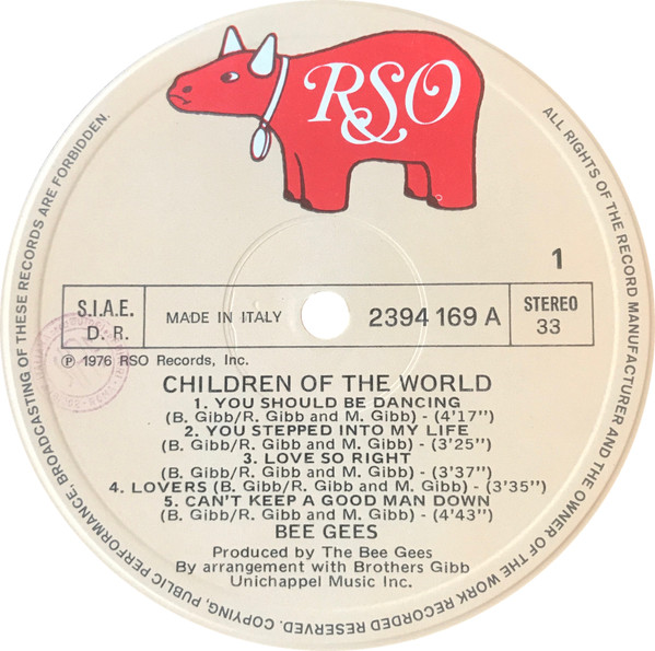 Bee Gees - Children Of The World | RSO (2394 169 A)