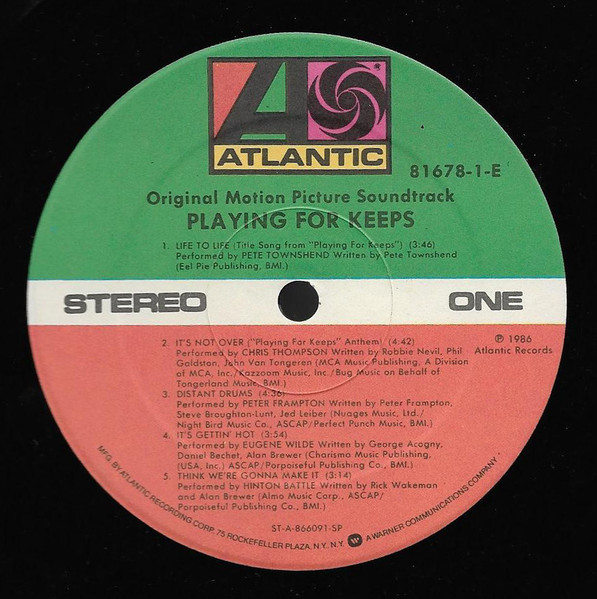 Various - Playing For Keeps (Original Motion Picture Soundtrack) | Atlantic (81678-1-E) - 3 Various - Playing For Keeps (Original Motion Picture Soundtrack) | Atlantic (81678-1-E) - 3