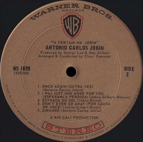 Antonio Carlos Jobim - A Certain Mr. Jobim | Warner Bros. Records (WS 1699) - 4 Antonio Carlos Jobim - A Certain Mr. Jobim | Warner Bros. Records (WS 1699) - 4