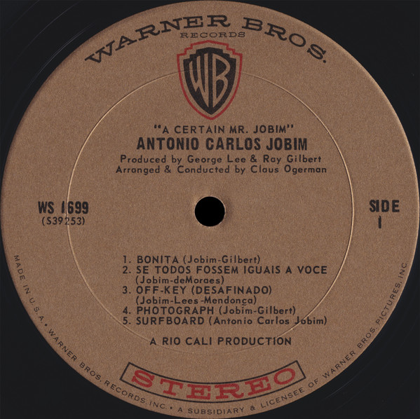 Antonio Carlos Jobim - A Certain Mr. Jobim | Warner Bros. Records (WS 1699) - 3 Antonio Carlos Jobim - A Certain Mr. Jobim | Warner Bros. Records (WS 1699) - 3