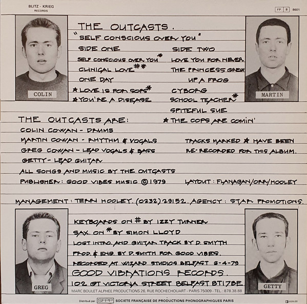 The Outcasts - Self Conscious Over You | Blitzkrieg Records (8601) - 2 The Outcasts - Self Conscious Over You | Blitzkrieg Records (8601) - 2