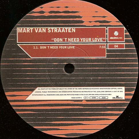 Mart Van Straaten - Don't Need Your Love | Electrotunes (04) - 2