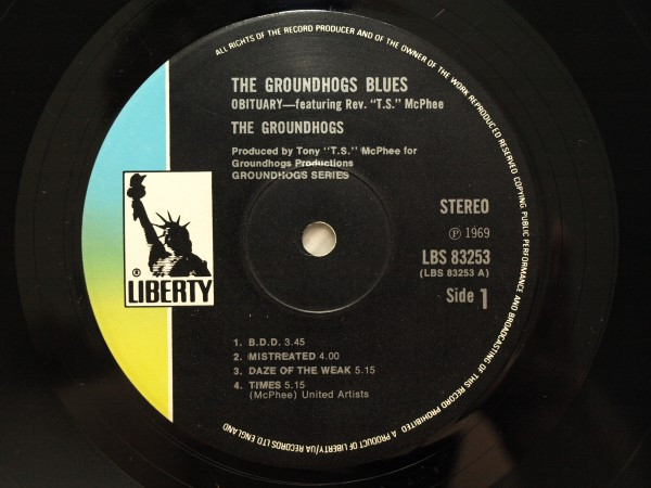 The Groundhogs - Blues Obituary | Liberty (LBS 83253) - 3