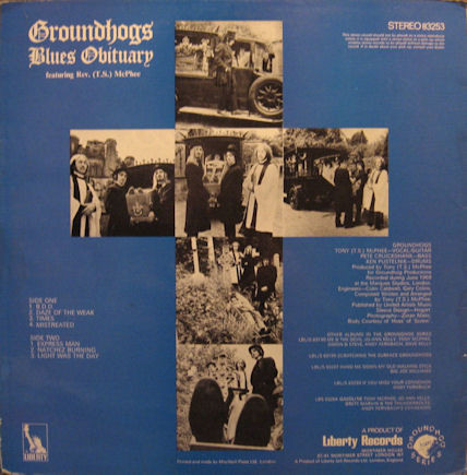 The Groundhogs - Blues Obituary | Liberty (LBS 83253) - 2