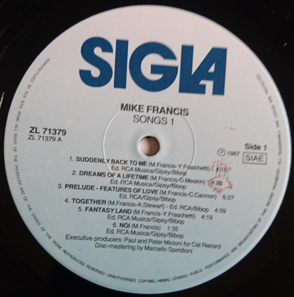 Mike Francis - Songs 1 | Sigla (ZL 71379) - 3 Mike Francis - Songs 1 | Sigla (ZL 71379) - 3