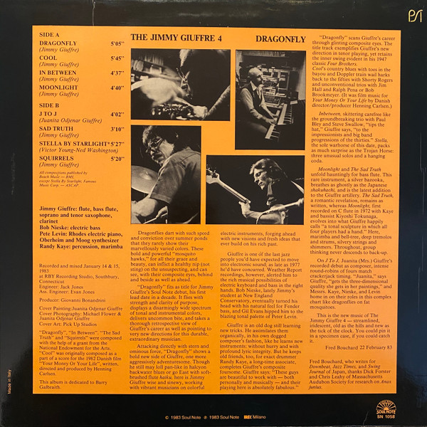 The Jimmy Giuffre 4 - Dragonfly | Soul Note (SN 1058) - 2